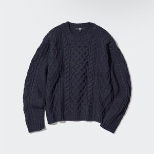 AVAILABLE NOW Uniqlo Navy Cable Knit Sweater